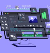 the-video-editor-program-is-displayed-on-the-computer-the-display-shows-the-application-for-editing-video-clips-film-footage-montage-clip-editing-software-interface-creating-visual-effects-vfx-vector the-video-editor-program-is-displayed-on-the-computer-the-display-shows-the-application-for-editing-video-clips-film-footage-montage-clip-editing-software-interface-creating-visual-effects-vfx-vector